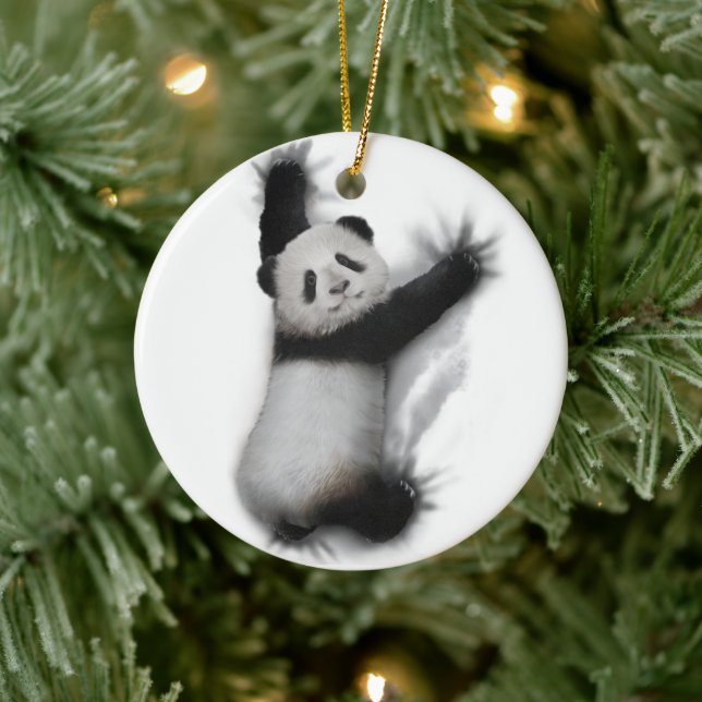 Adorno De Cerámica Panda Shirt Humorous Gráfico Animal T-Shirt Gifts (Árbol)