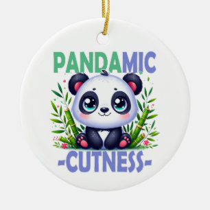 Adorno De Cerámica Pandamic Cuteness. Personalizado Cute baby Panda