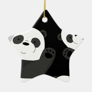 Adorno De Cerámica Pandas cutáneos