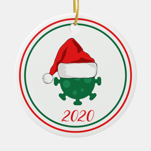 Adorno De Cerámica Pandemia Global Coronavirus Covid 2020 (Frente)