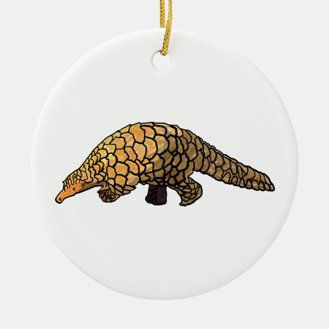 Adorno De Cerámica Pangolin (Frente)
