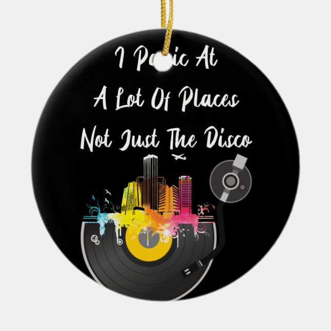 Adorno De Cerámica Pánico En Muchos Lugares No Sólo En La Disco (Frente)