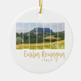 Adorno De Cerámica Panorama Emilia-Romagna Italia