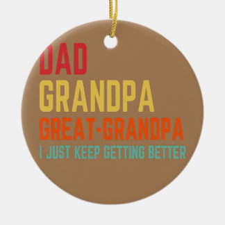 Adorno De Cerámica Papá Abuelo Gran Abuelo Sigo Mejorando