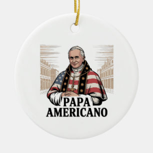 Adorno De Cerámica Papa americano León Iglesia Católica Fe Cristiana