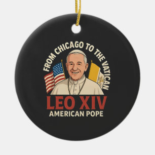 Adorno De Cerámica Papa americano León Iglesia Católica Fe Cristiana