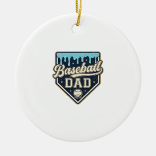 Adorno De Cerámica Papá de béisbol placa de home goteante vector vint