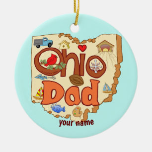 Adorno De Cerámica Papá de Ohio 