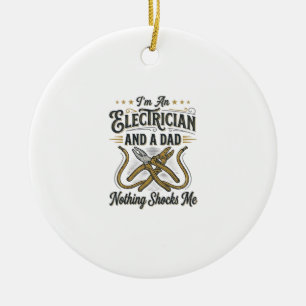 Adorno De Cerámica Papá electricista Nada me sorprende Camiseta vinta