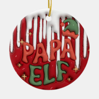 Adorno De Cerámica "Papa Elf Ornament"