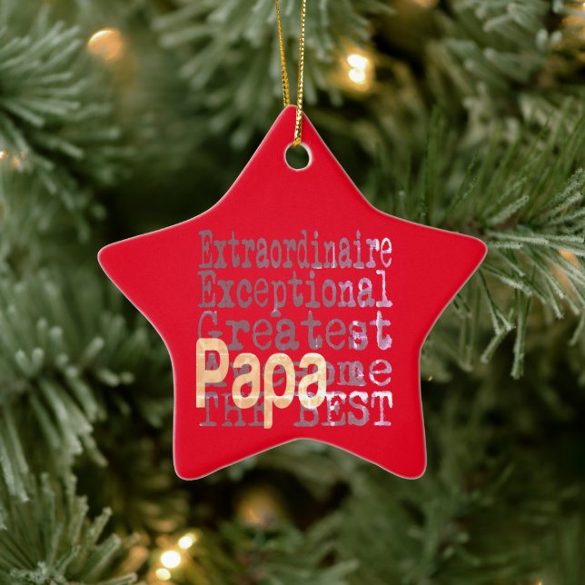 Adorno De Cerámica Papa Extraordinaire (Árbol)