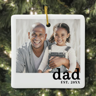 Adorno De Cerámica Papá Foto Personalizada Navidad