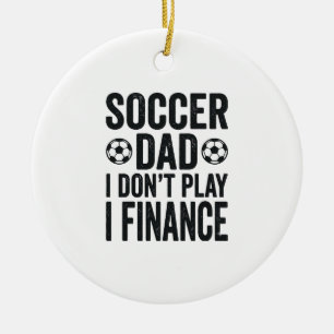 Adorno De Cerámica Papá Fútbol No Juego Financio Camiseta Vintage_