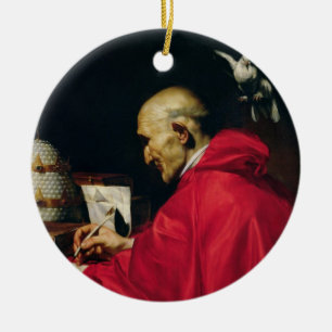 Adorno De Cerámica Papa Gregory el grande
