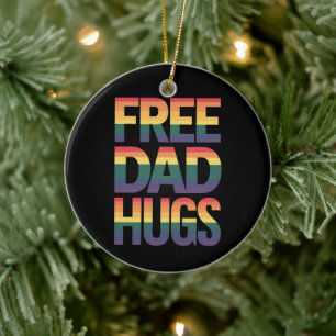 Adorno De Cerámica Papá libre abraza al orgullo gay LGBTQ