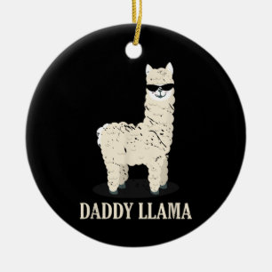 Adorno De Cerámica Papá Llama Alpaca Amante de Animales Divertidos