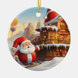 Adorno De Cerámica Papá Noel caprichoso 4