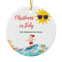 Papá Noel de Verano Playa Tropical Navidad en Juli