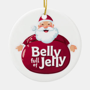 Adorno De Cerámica Papá Noel Divertido con Barriga Llena de Jalea – N