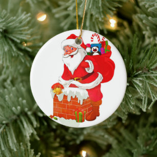 Adorno De Cerámica Papá Noel en el personalizado del techo