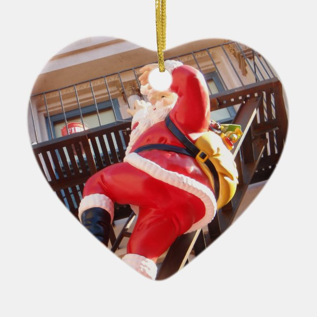 Adorno De Cerámica Papá Noel en la salida de incendios (Frente)