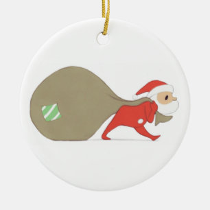 Adorno De Cerámica Papá Noel está viniendo al PERSONALIZAR de la