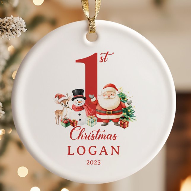 Adorno De Cerámica Papá Noel Primera Navidad (Subido por el creador)