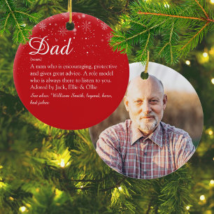 Adorno De Cerámica Papá Padre Definición Foto Navidad