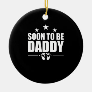 Adorno De Cerámica Papa Pronto Anuncio de Embarazo Revelación Papá