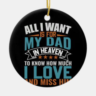 Adorno De Cerámica Papá Regalos Todo Lo Que Quiero De Mi Papá