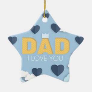 Adorno De Cerámica Papá te amo, regalo del día del padre