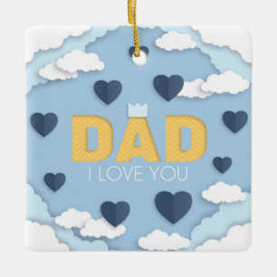 Adorno De Cerámica Papá te amo, regalo del día del padre