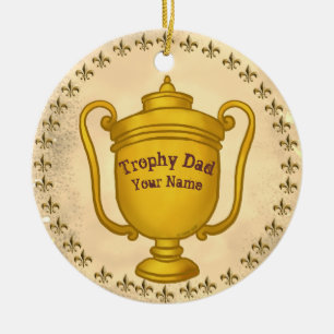 Adorno De Cerámica Papá Trofeo 