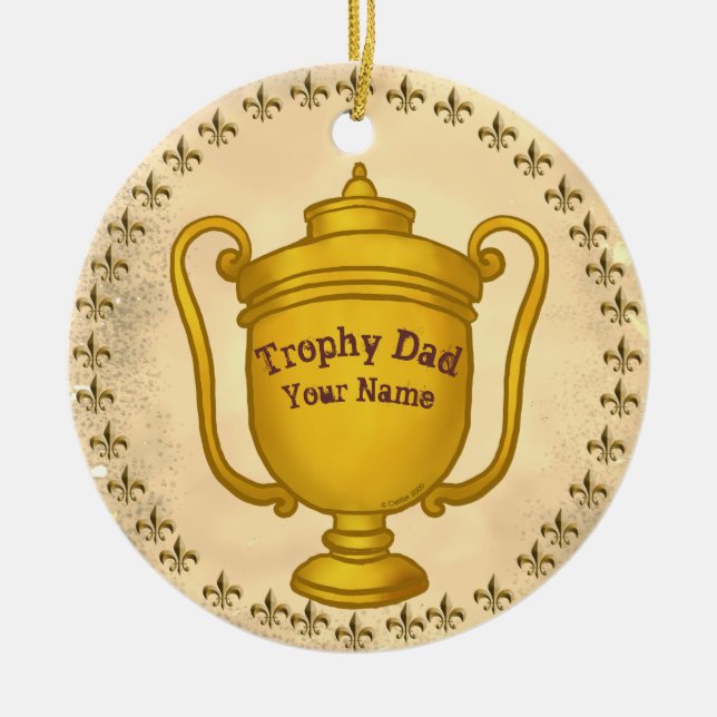 Adorno De Cerámica Papá Trofeo  (Frente)