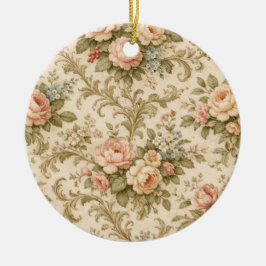 Adorno De Cerámica Papel pintado con estampado floral vintage
