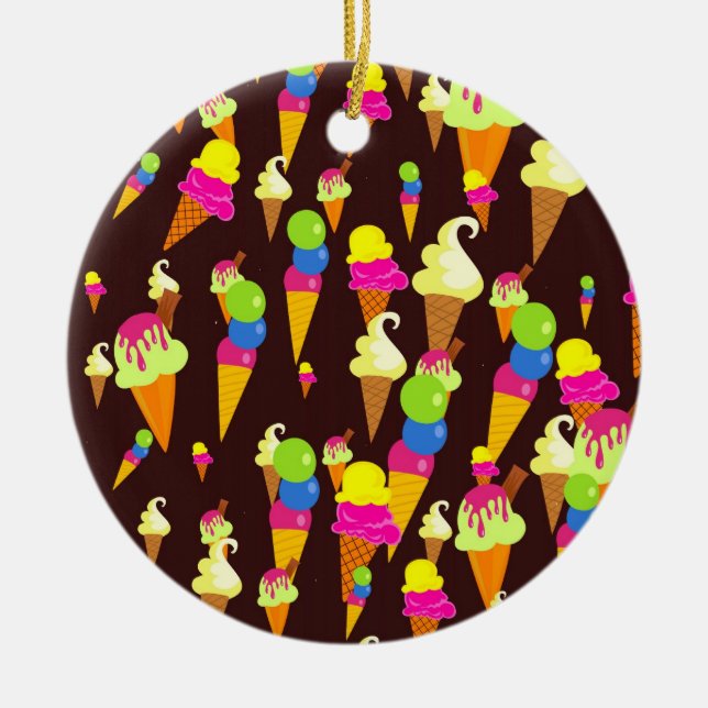 Adorno De Cerámica Papel pintado del hielo (Frente)