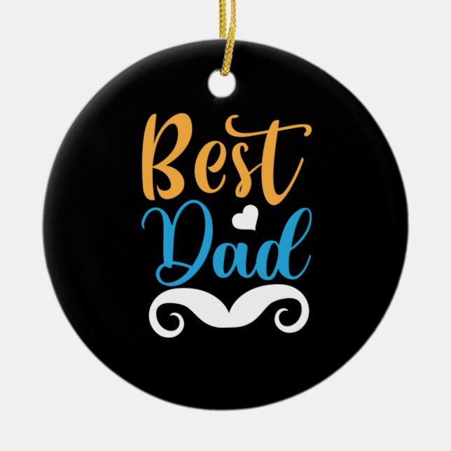Adorno De Cerámica Papi Gift Best Dad (Frente)