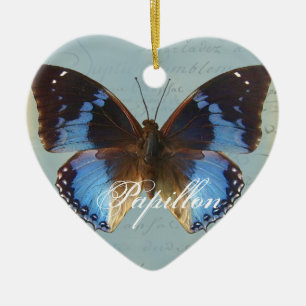 Adorno De Cerámica Papillon bleu