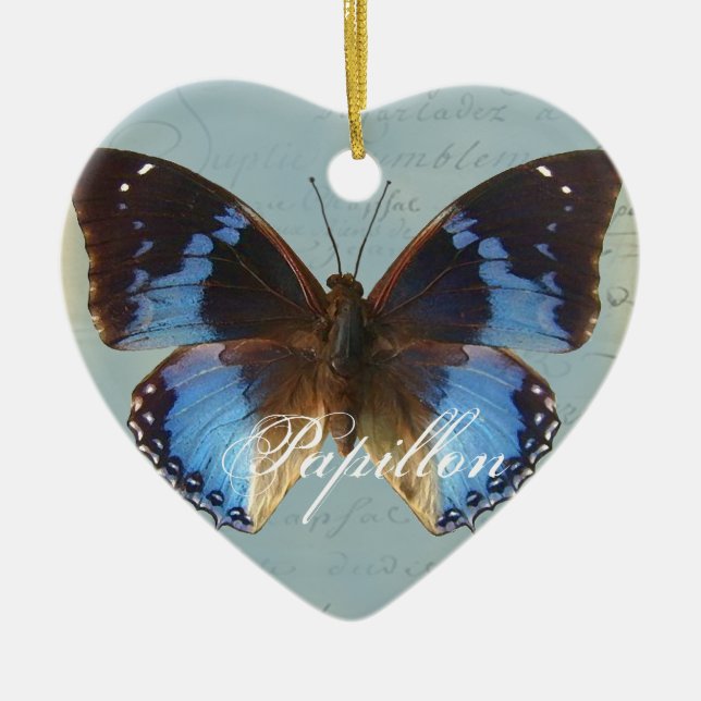 Adorno De Cerámica Papillon bleu (Frente)