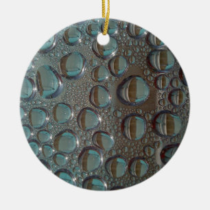 Adorno De Cerámica Paquete enrrollado gris de Waterdroplet de la