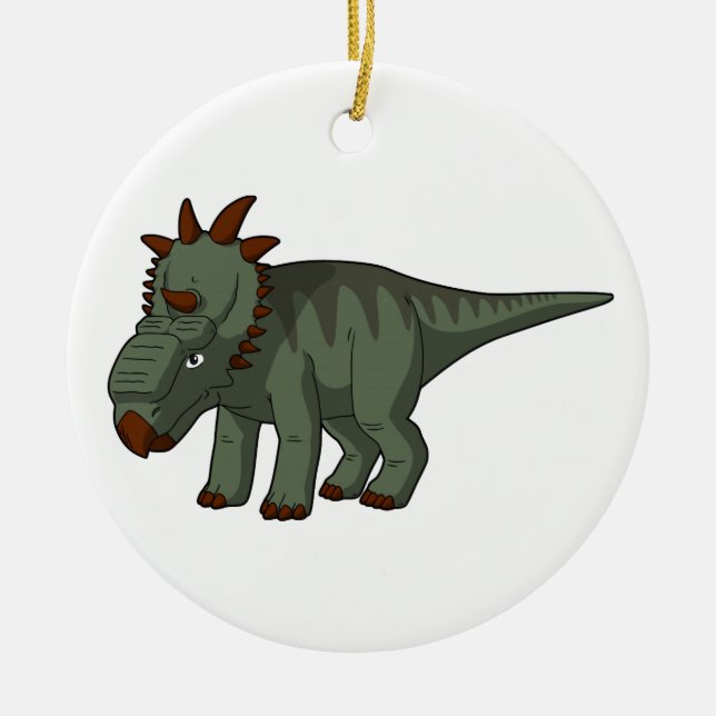 Adorno De Cerámica Paquirrinosaurio-Dinosaurio Personalizado (Frente)