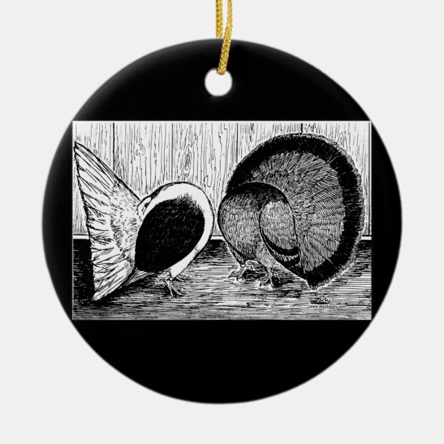 Adorno De Cerámica Par de fantasía (Frente)