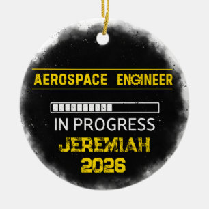 Adorno de cerámica para futuro ingeniero aeroespac