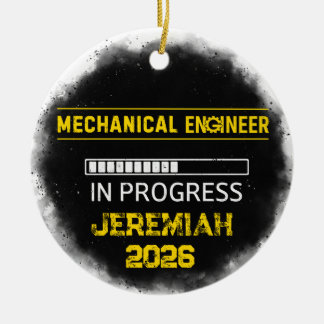 Adorno de cerámica para futuro ingeniero mecánico