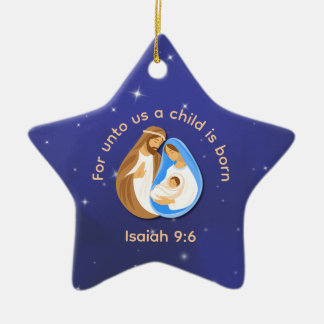 Adorno De Cerámica Para nosotros ha nacido un niño estrella de Navida