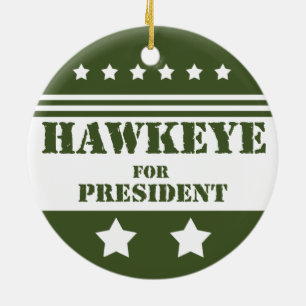 Adorno De Cerámica Para presidente Hawkeye