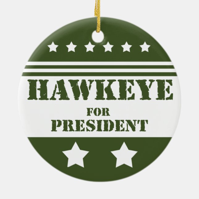 Adorno De Cerámica Para presidente Hawkeye (Atrás)