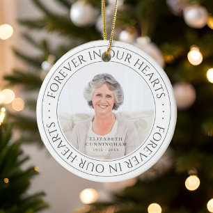 Adorno De Cerámica Para Siempre En Nuestro Corazón, Memorial Elegante