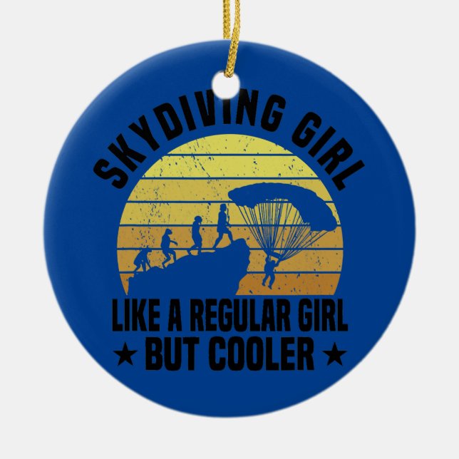 Adorno De Cerámica Paracaidismo en Skydiver (Frente)