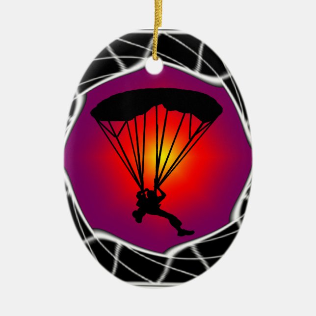 ADORNO DE CERÁMICA PARACAIDISMO LISTO (Frente)